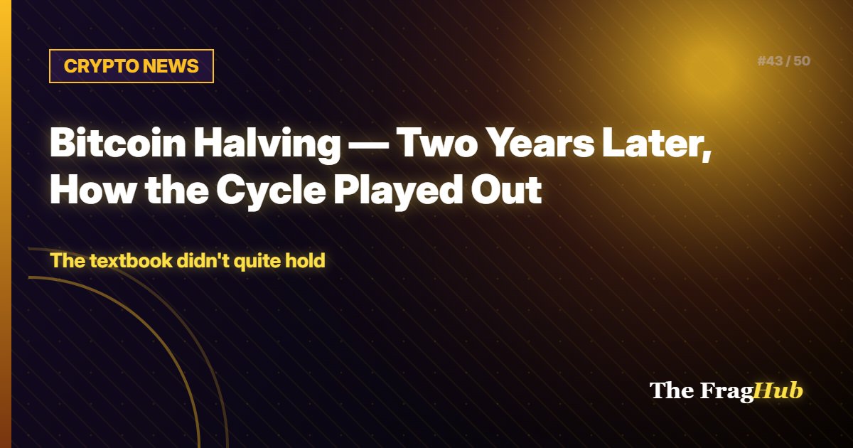 CRYPTO NEWS: Bitcoin Halving — Two Years Later, How the Cycle Played Out