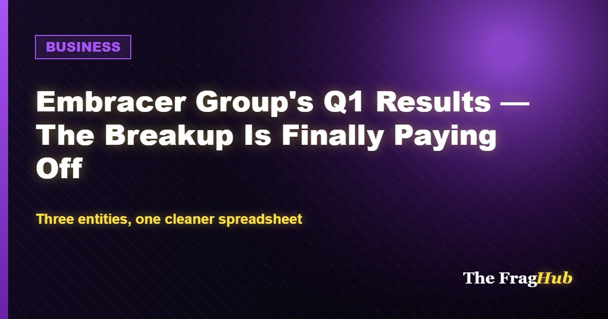 BUSINESS: Embracer Group's Q1 Results — The Breakup Is Finally Paying Off