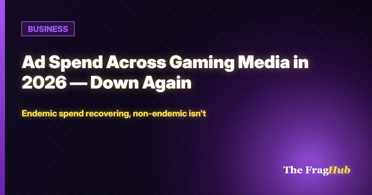 BUSINESS: Ad Spend Across Gaming Media in 2026 — Down Again