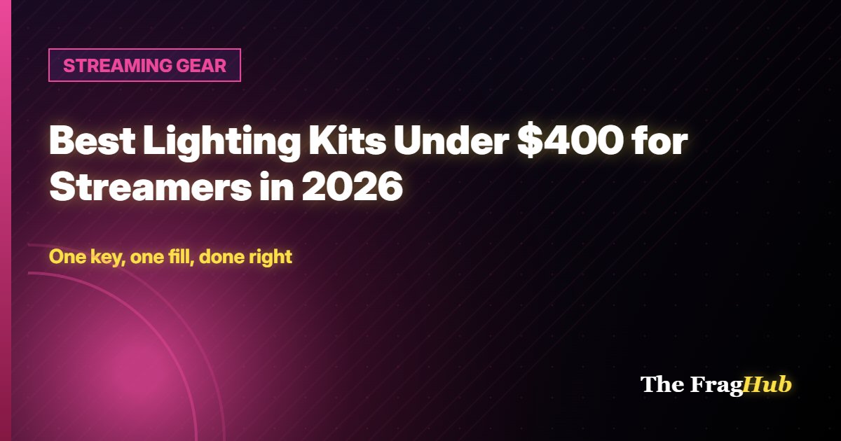 STREAMING GEAR: Best Lighting Kits Under $400 for Streamers in 2026