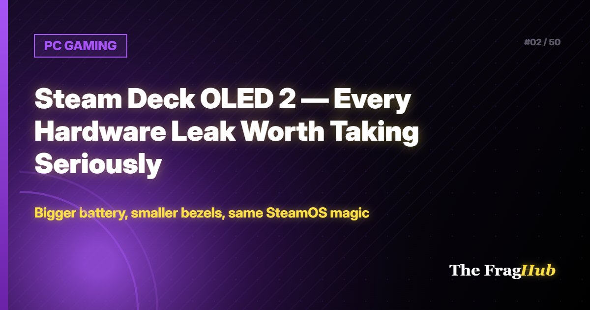 PC GAMING: Steam Deck OLED 2 — Every Hardware Leak Worth Taking Seriously