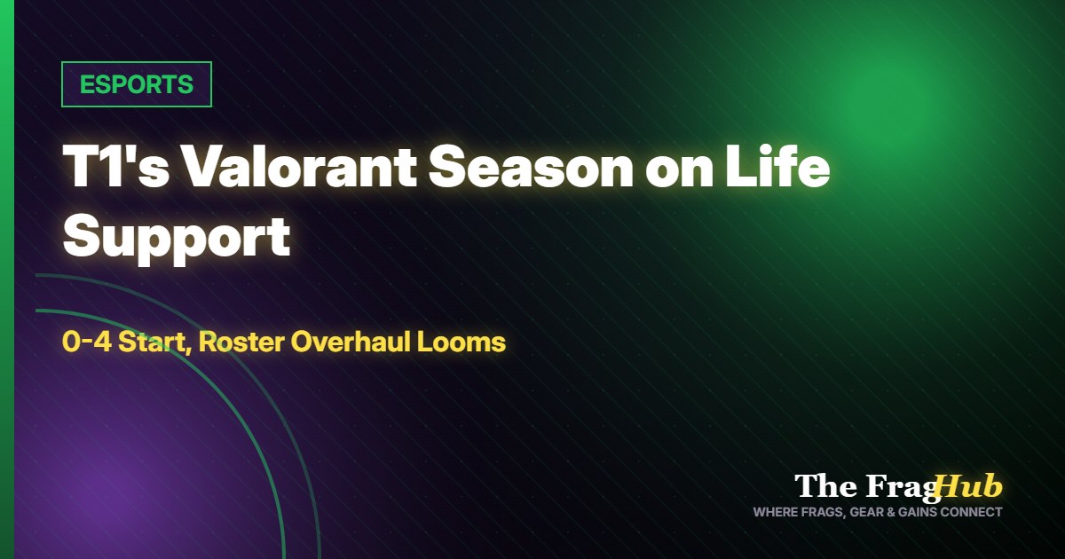 ESPORTS: T1's Valorant Season Is Already on Life Support — 0-4 Start Has a Roster Overhaul on the Table